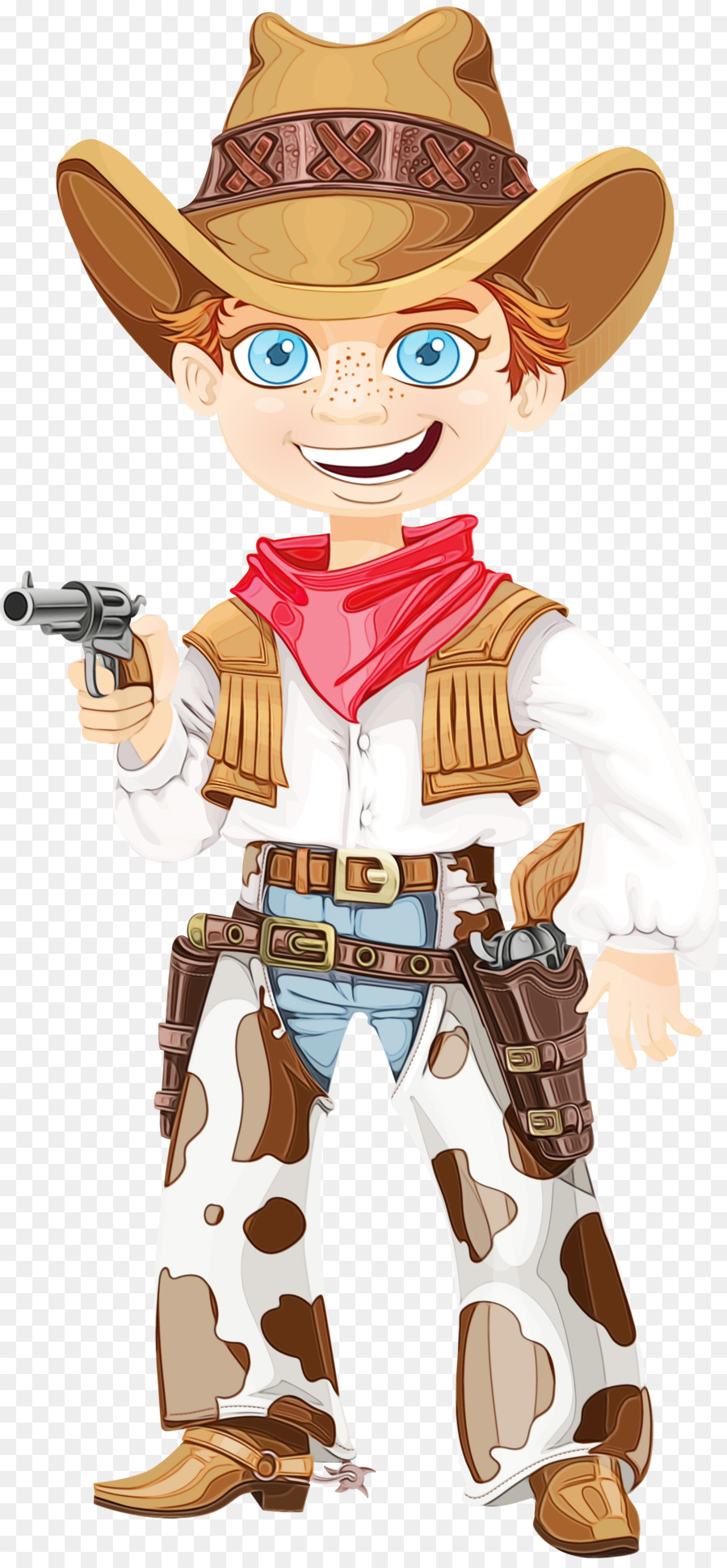 cartoon action figure gun cowboy style