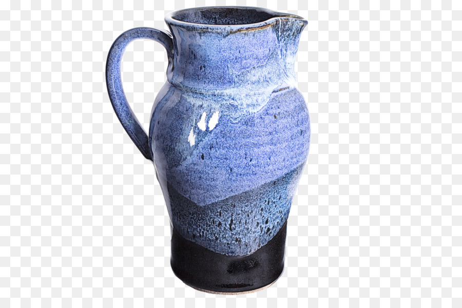 Steingut blau Keramikvase Porzellan - 