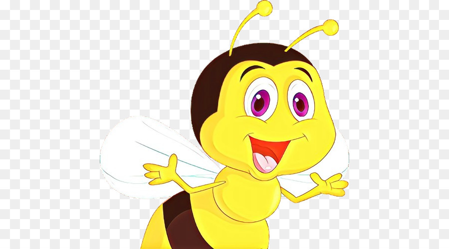 cartoon yellow honeybee insect bee