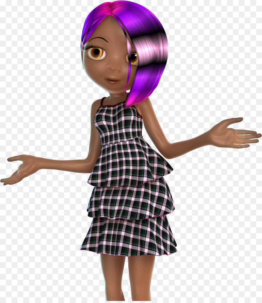giocattolo di animazione bambola cartone animato viola - cartone animato 3d ragazza png