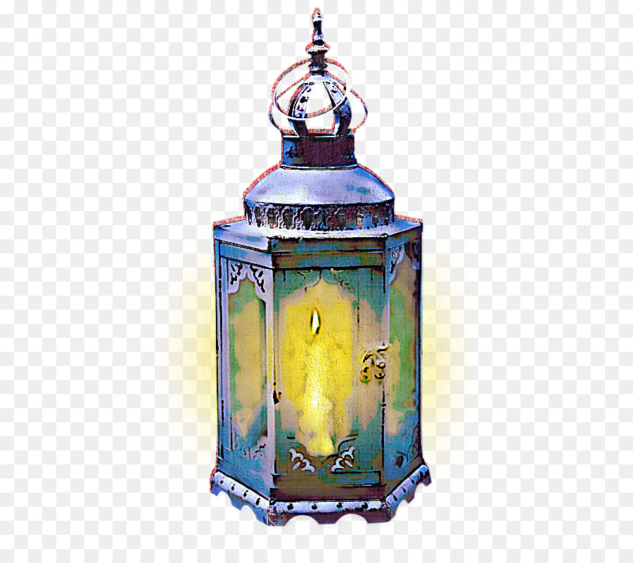 Blaue Beleuchtung Laterne Light Fixture Kerzenhalter - 