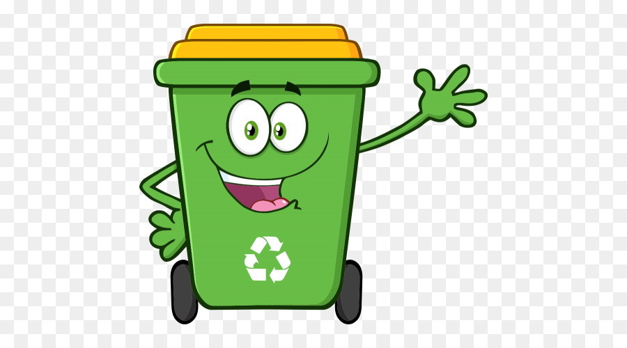 green cartoon symbol recycling waste containment