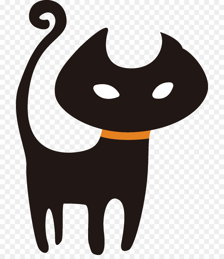 gatto nero di Halloween scaredy cat - 