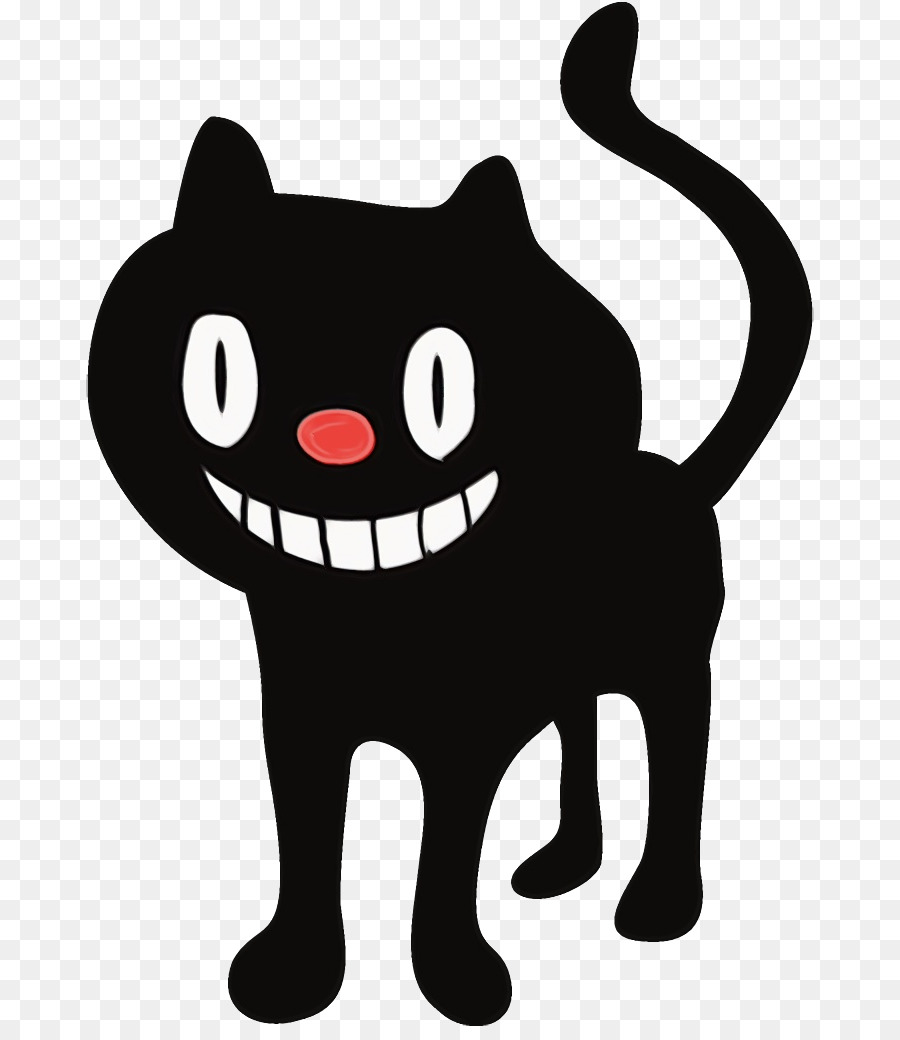 Katze Black Cat Cartoon Kleine bis mittelgroße Katzenschnauze - 