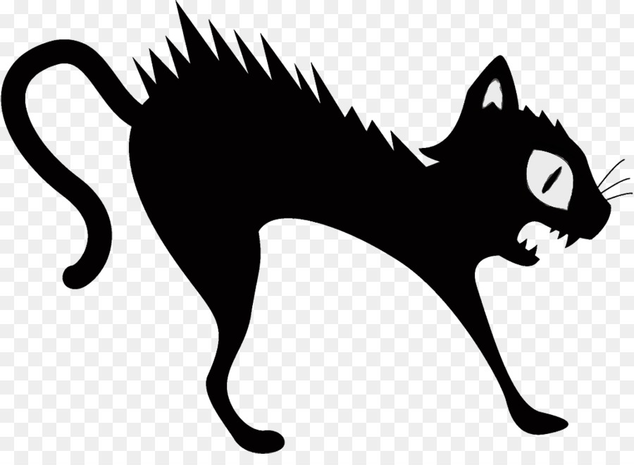 testa di gatto nero coda cat cartoon - 