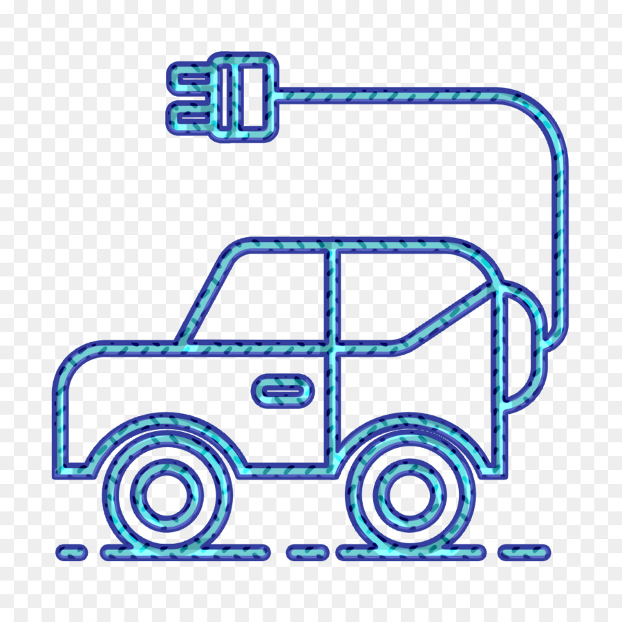 Auto-Symbol Eco-Symbol Elektroauto-Symbol - 