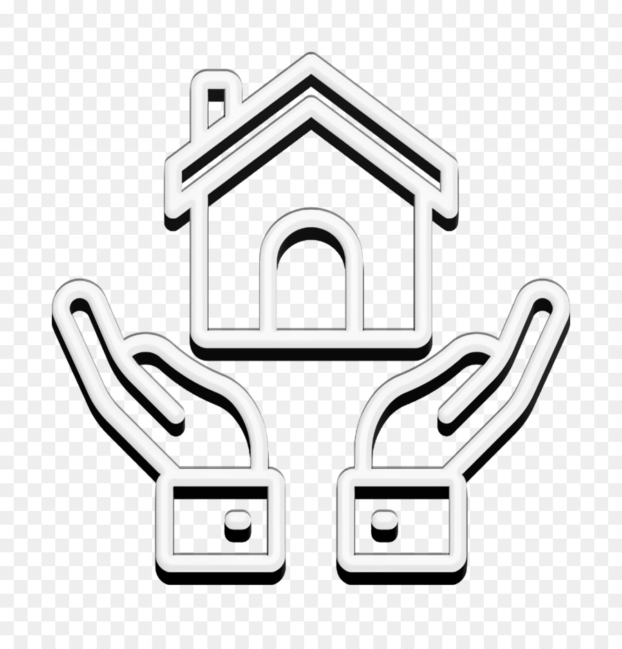 Icona di assicurazione Icona di mani e gesti Icona di assicurazione casa - 