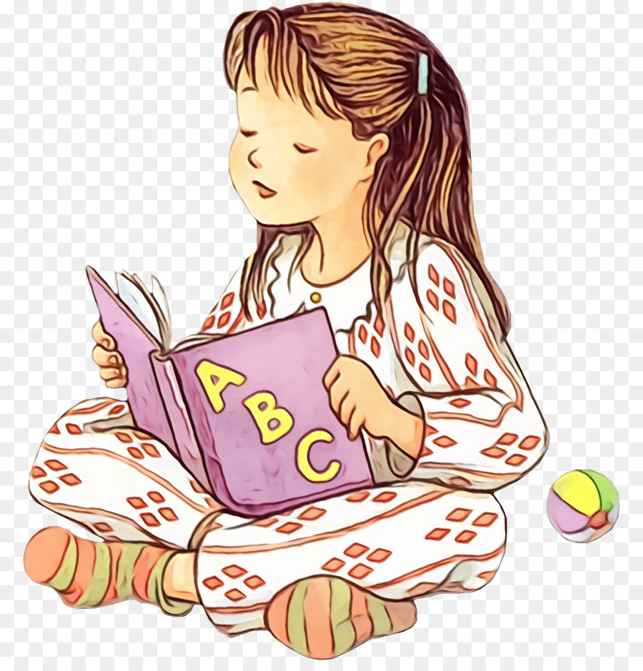 pink reading child