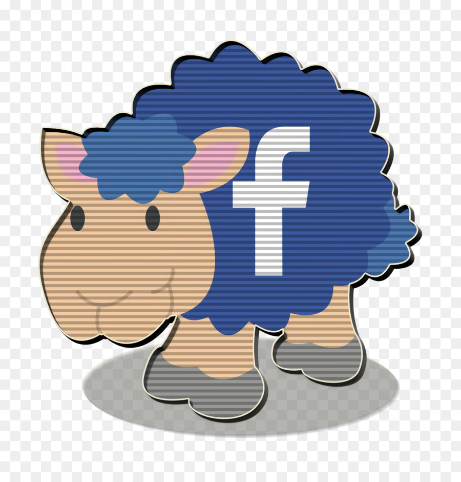 icona di Facebook icona di pecora icona della rete sociale - 