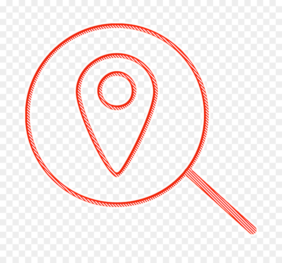 Standort Symbol Lupe Symbol Pin Kartensymbol - 