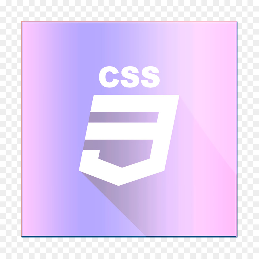 icona CSS icona front-end icona ombra lunga - 
