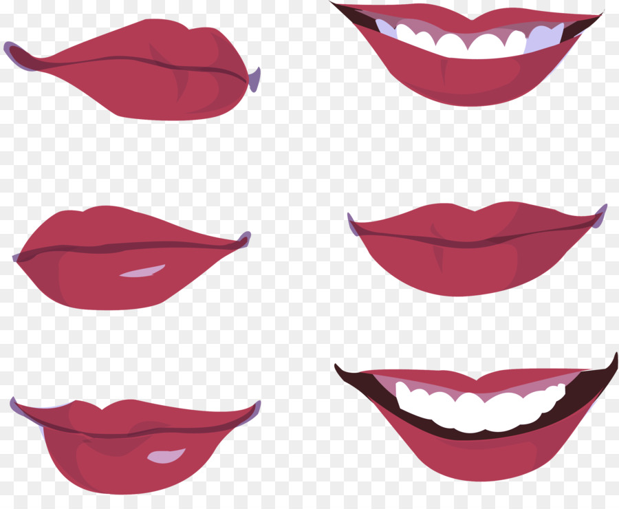 Lippen-rotes Gesichts-Mund-Wange - 