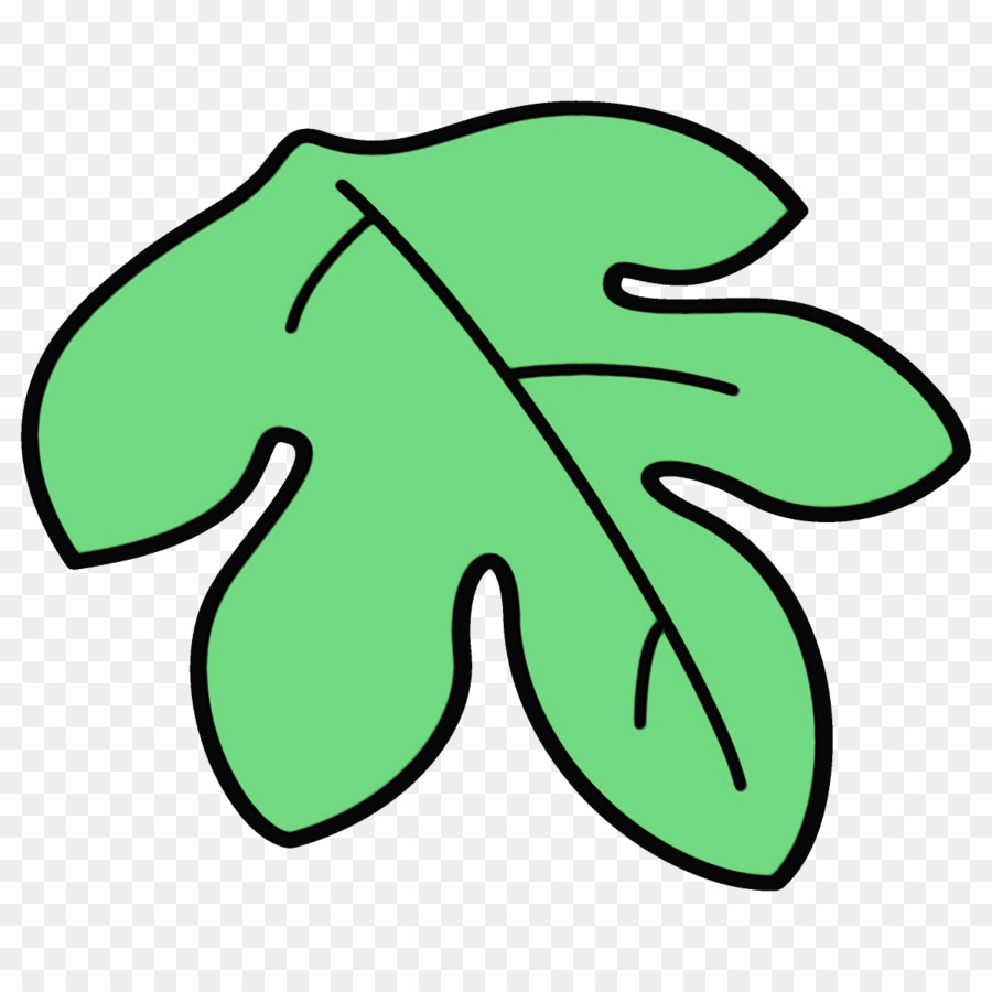 green leaf symbol line art