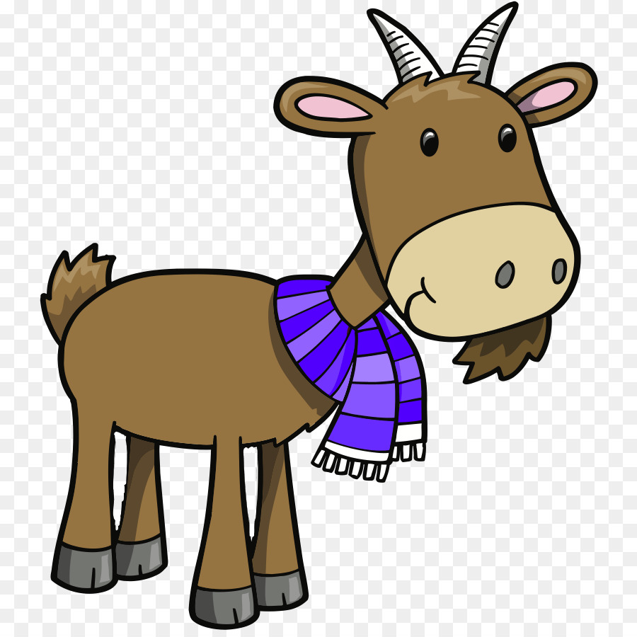 cartone animato burro figura animale bestiame bovino - capra di agrifoglio