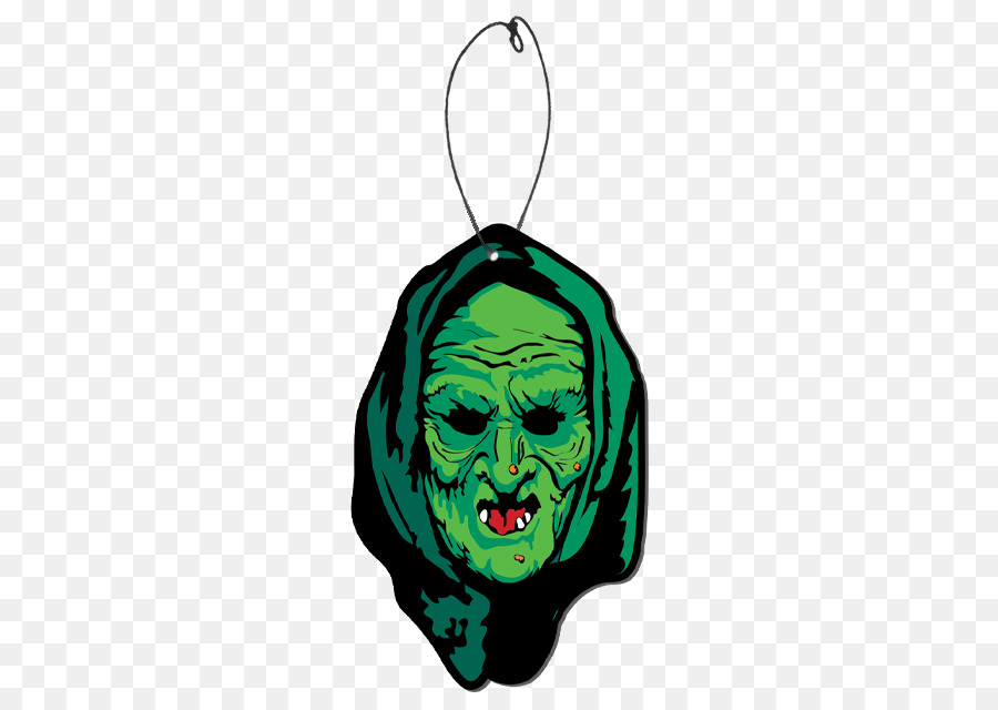 Pianta del cranio dell'ornamento della testa verde - Film horror di Halloween.