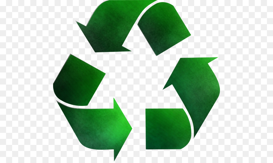 logo simbolo verde carattere di riciclaggio - 