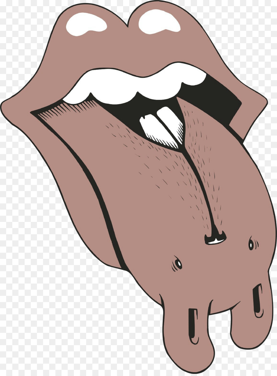 Cartoon Nase Lippenrosa Mund - 