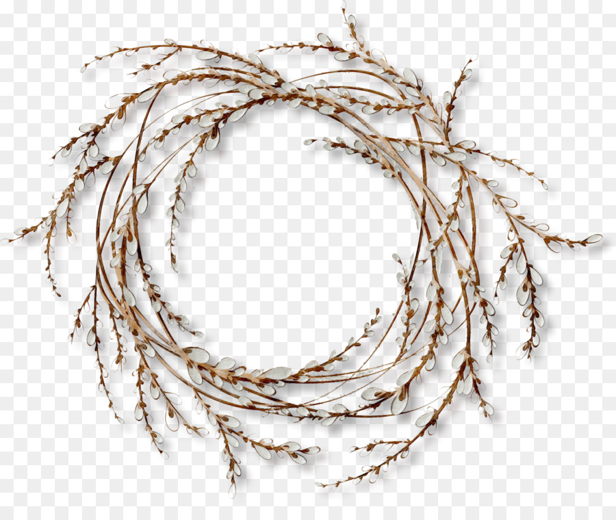 twig necklace jewellery wreath metal
