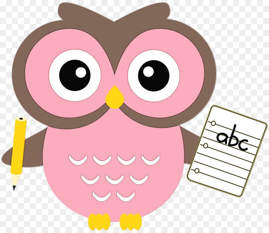owl pink cartoon bird bird of prey