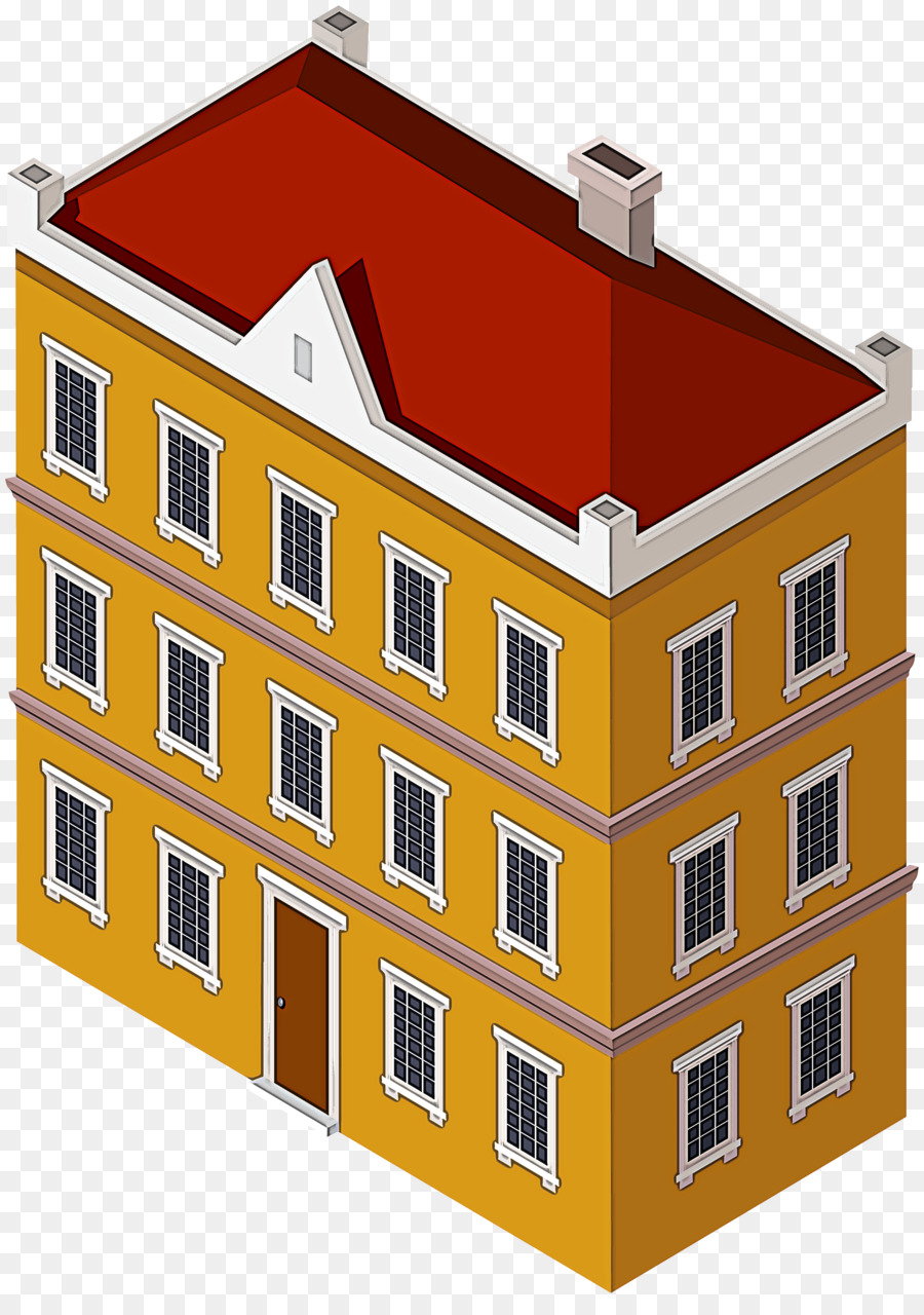 Dacheigenschaft Gebäude Haus gelb - 