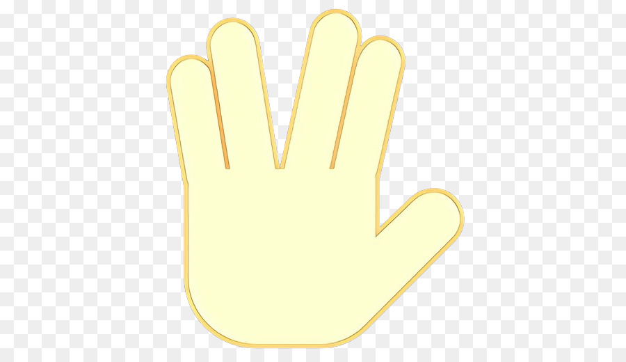gelbe Hand Finger Handschuh Geste - 
