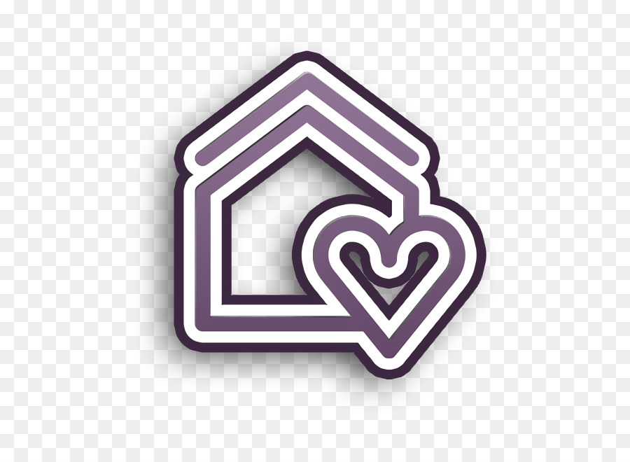 Icona del cuore Icona di casa Icona immobiliare - 