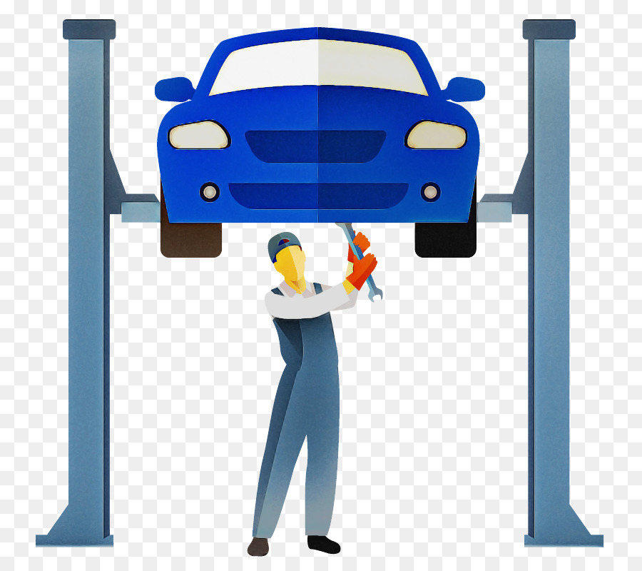Fahrzeugtürkarikatur elektrisches blaues Fahrzeugauto - 