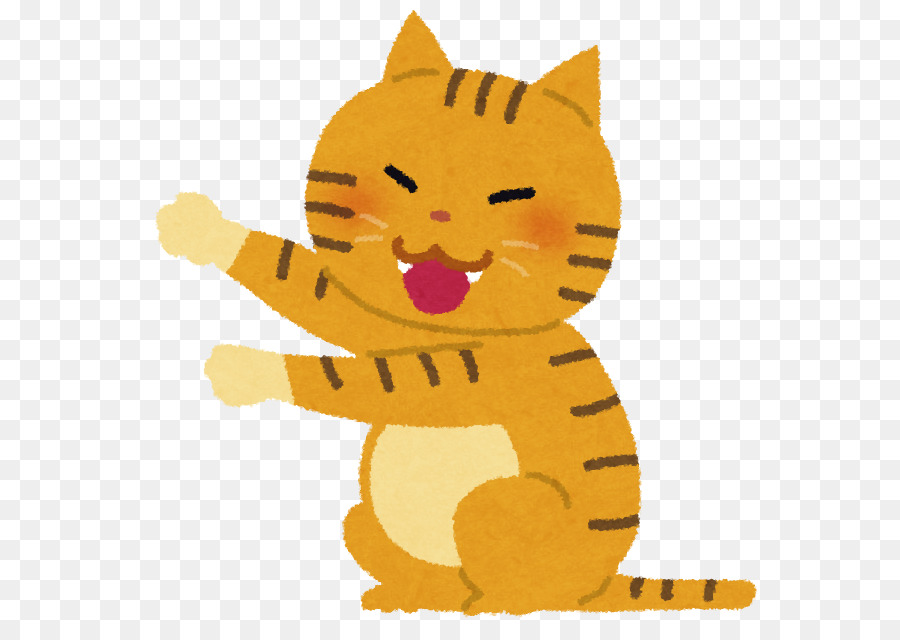 gelbe Cartoon-Schnurrhaare Katzenschwanz - Tomcat