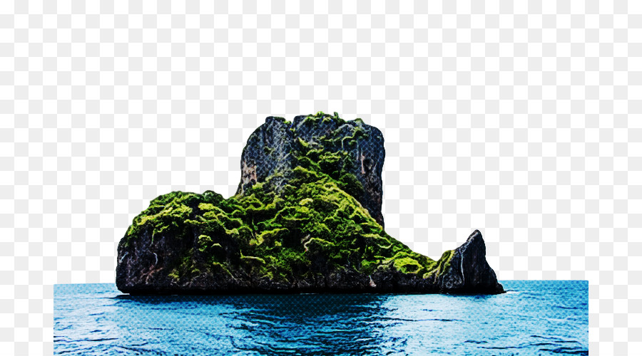 natural landscape islet rock water sea