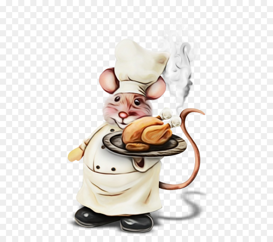 Cartoon-Chef-Maus kochen - 
