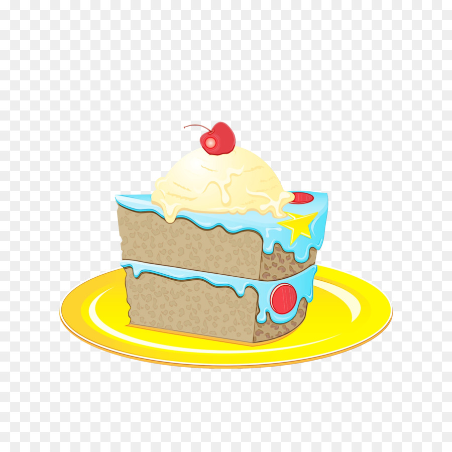Kuchen gefroren Dessert Dessert Essen gelb - 
