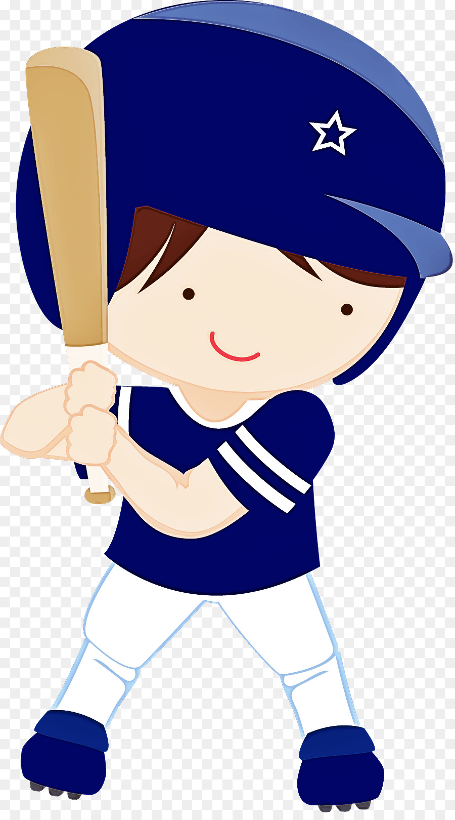 Cartoon Baseballschläger Baseball-Spieler Baseball-Ausrüstung Solid Swing + Hit - 