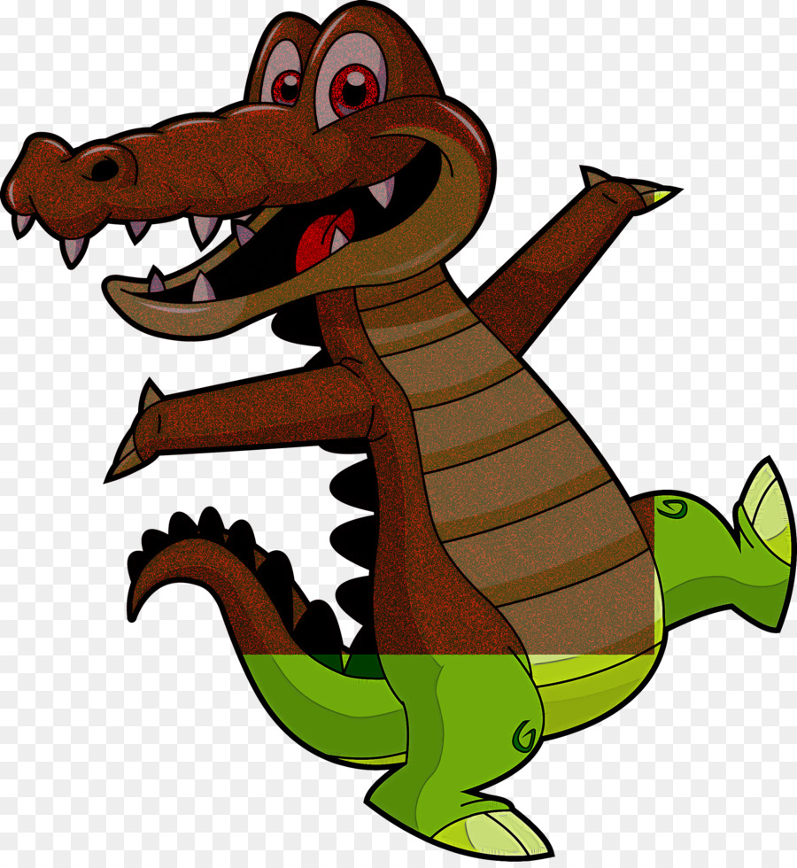 Cartoon-Krokodil-Reptilien-Krokodilien-Tierfigur - 