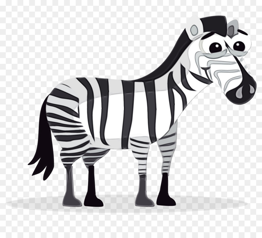 zebra animale figura cartoon fauna selvatica in bianco e nero - 