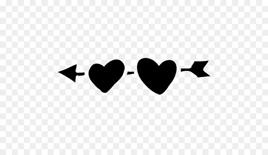 phông chữ văn bản đen trắng trái tim - vector mũi tên trái tim