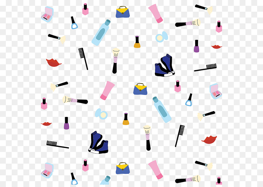 Textzeile rosa Gussviolett - Make-up-Tools Hintergrund Png-Vektor