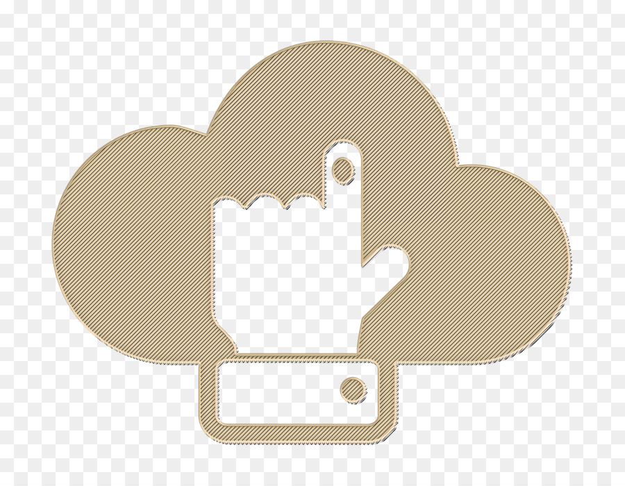 Klicken Sie auf das Symbol Cloud-Symbol Fingersymbol - 