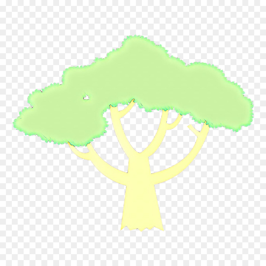 Grüne Wolkenbaum-Pflanzensymbol - 