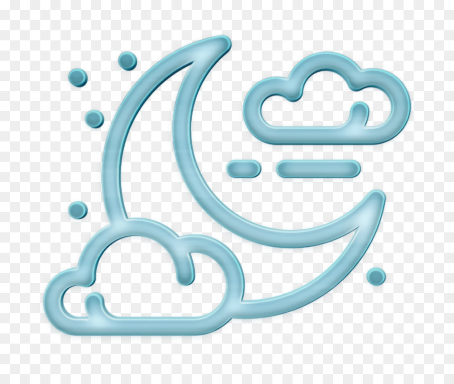 Wolken Symbol Mond Symbol Nacht Symbol - 