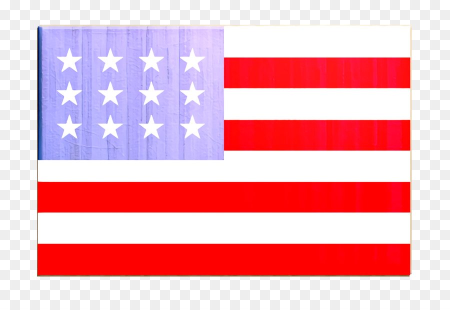 Icona degli Stati Uniti d'America Icona della bandiera Icona semplice delle bandiere di paese rettangolare - 