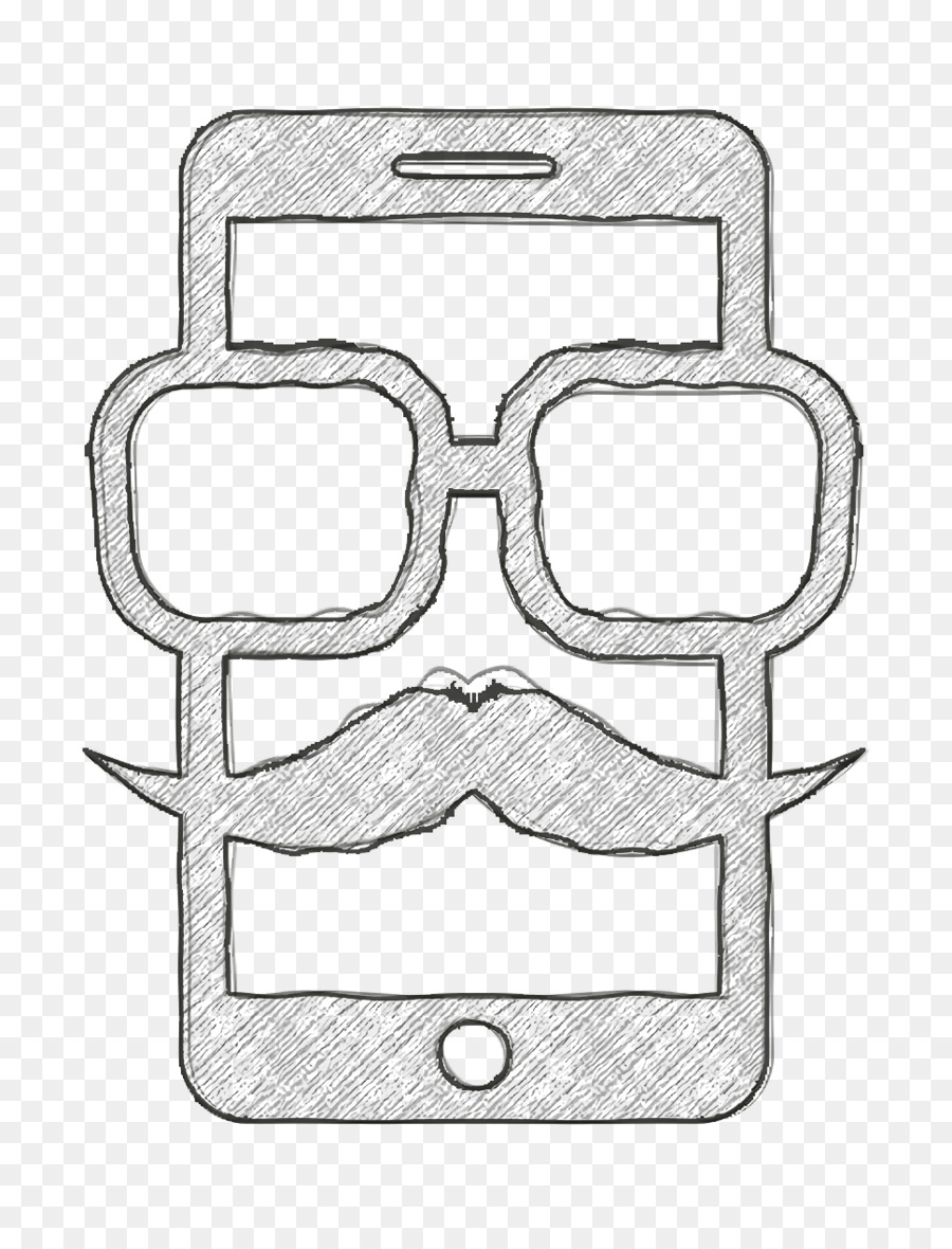 Telefon mit Brille und Schnurrbart-Symbol Symbol 