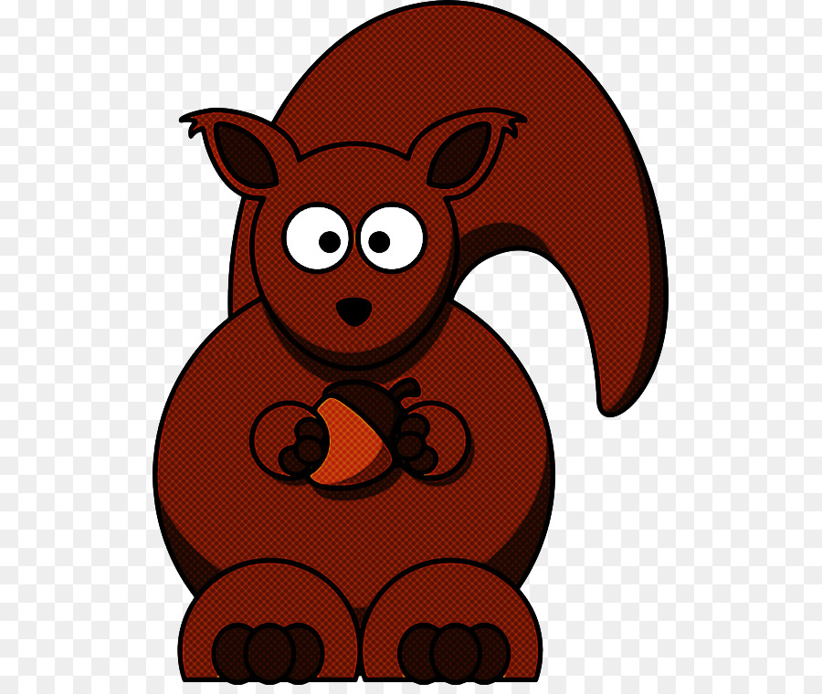 cartoon brown snout tail squirrel