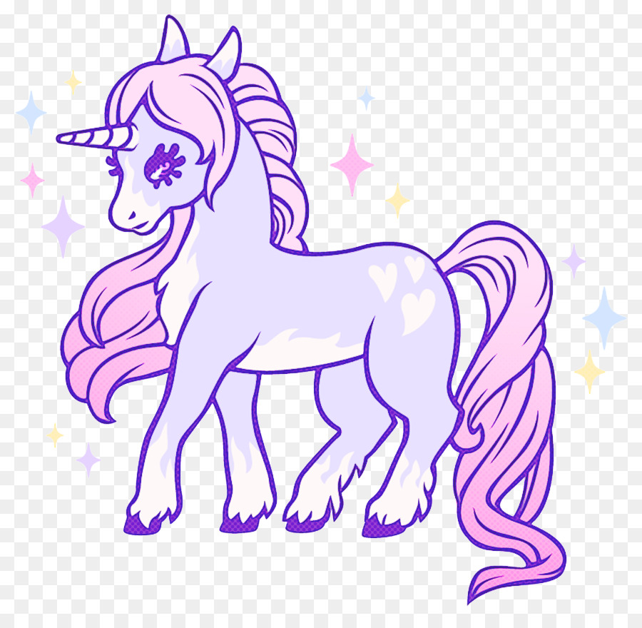 Haarmähne violettes Pferd lila - 