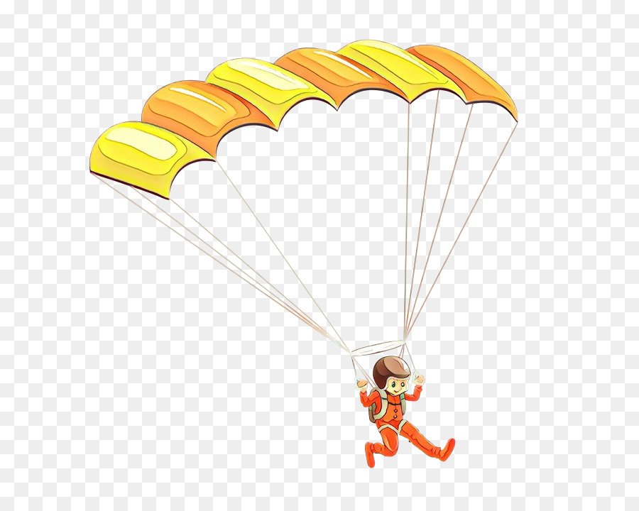 parachute yellow parachuting air sports paragliding
