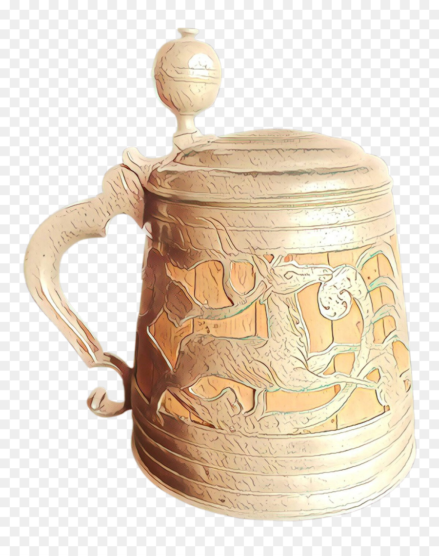 lid earthenware beige tableware mug