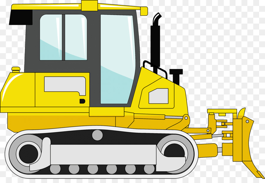 veicolo costruzione attrezzature trasporto bulldozer giallo - 