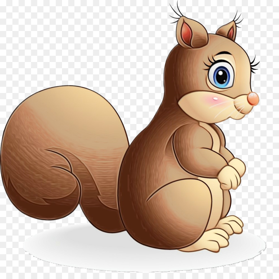 squirrel cartoon eurasian red squirrel tail animation png download -  1000*995 - Free Transparent Watercolor png Download. - CleanPNG / KissPNG