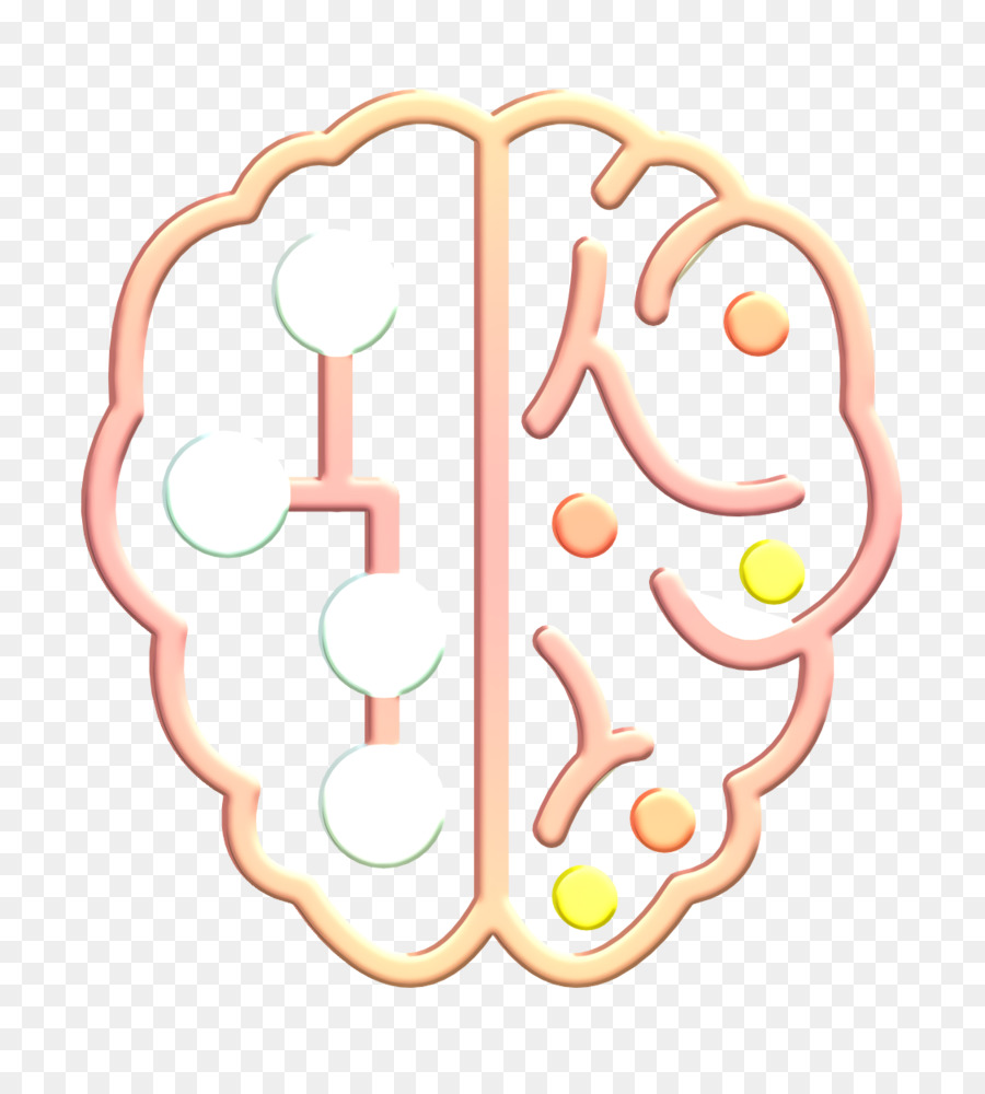 Icona del cervello Icona della scienza - 