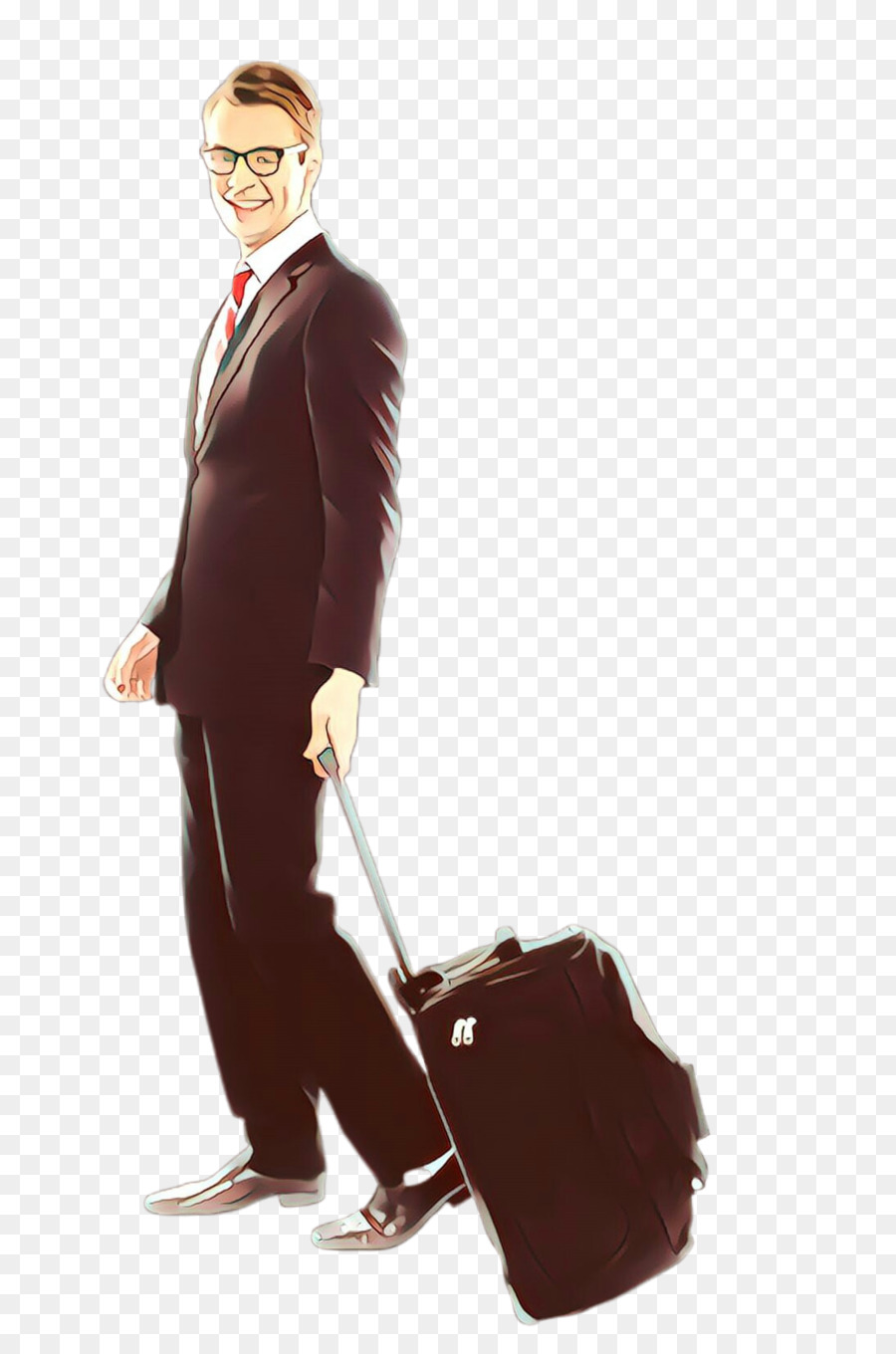 Koffer Gepäck Anzug Aktenkoffer stehen - 