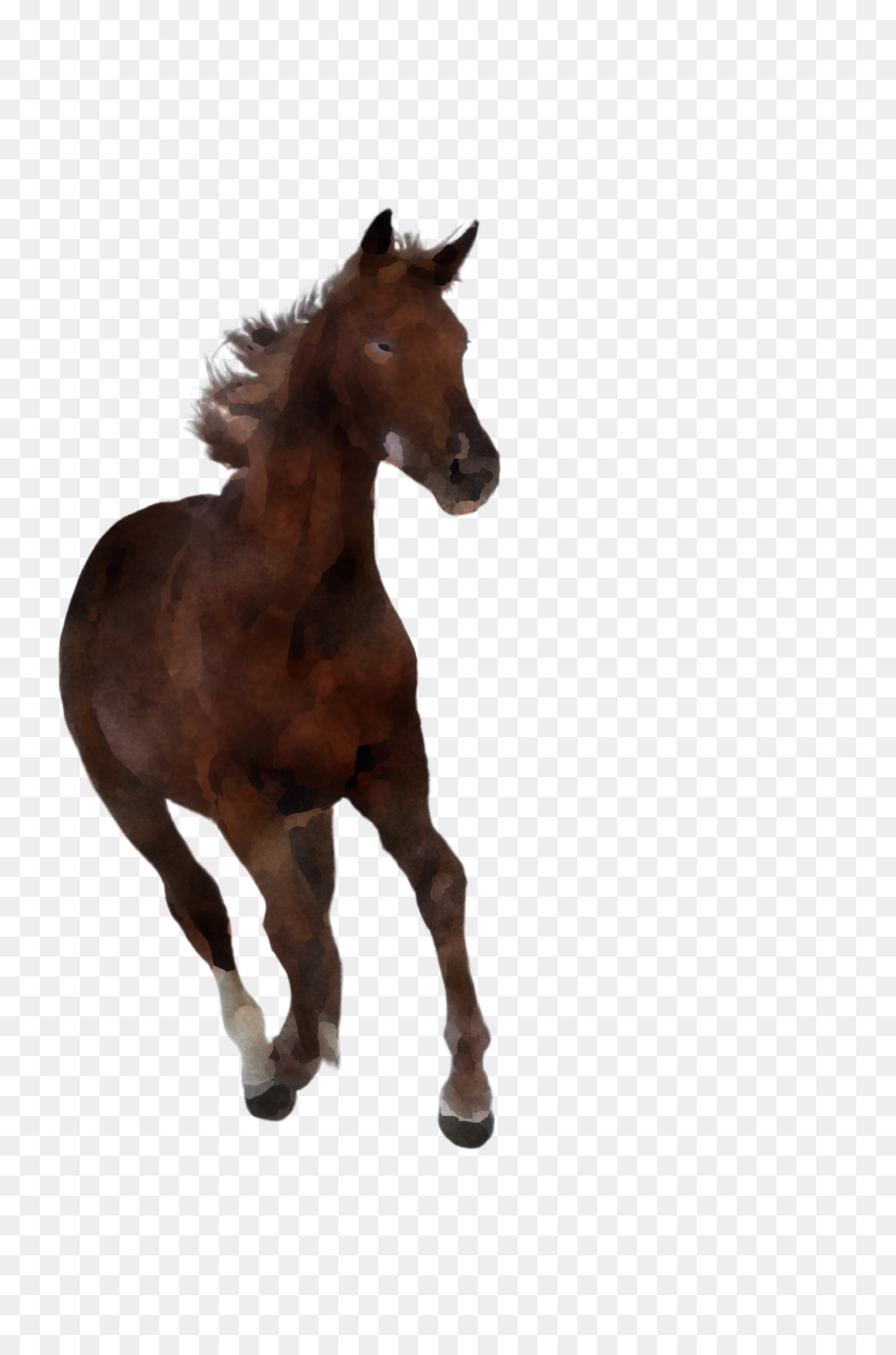 Pferd Tierfigur Mähne brauner Sauerampfer - 